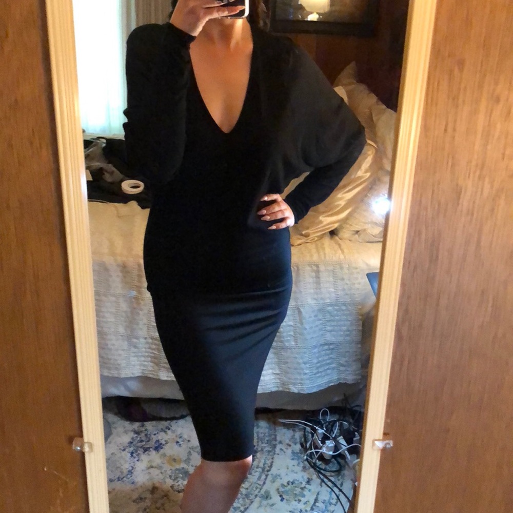 HELMUT LANG body con dress